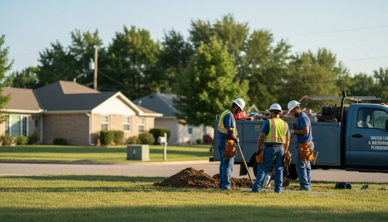 Residential water line and bathroom plumbing service in Fort Calhoun, NE